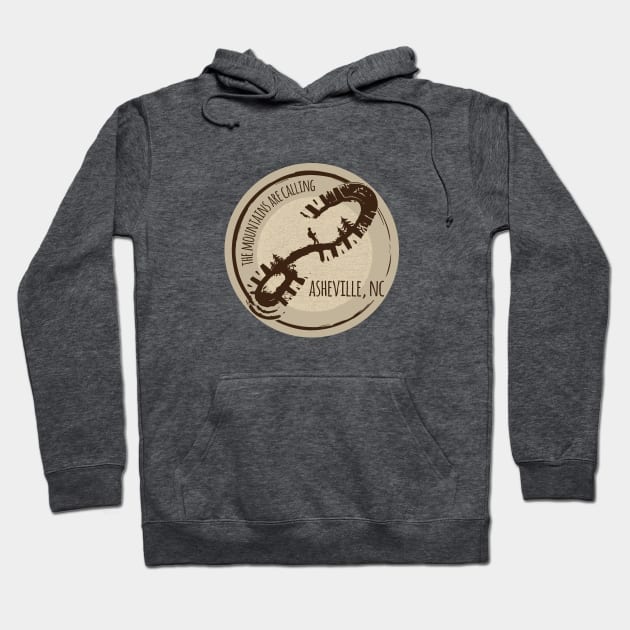 The Mountains Are Calling - Asheville, NC - Brown 27 Hoodie by AVL Merch